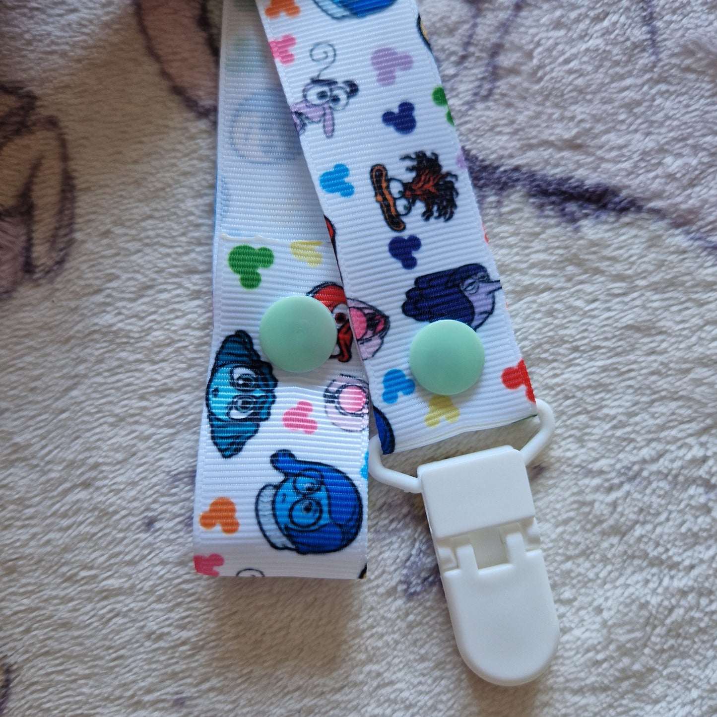 Inside out, paci clip