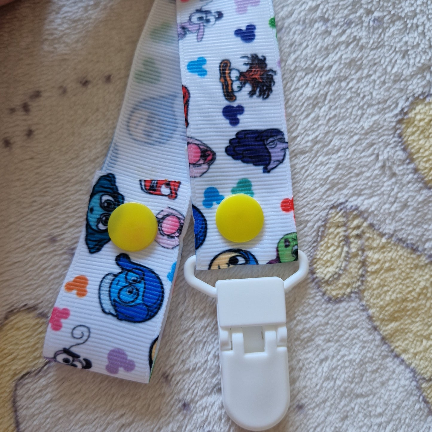 Inside out, paci clip