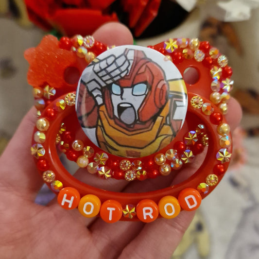 Hot rod, double lined transformers paci