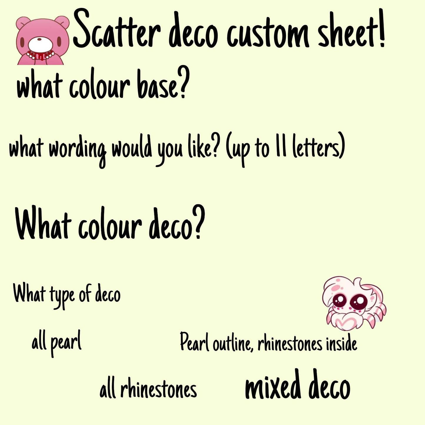 Scatter deco customs